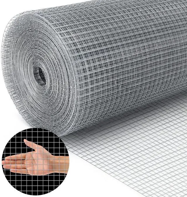 Main image of 19 Gauge Hardware Cloth, 1/2 inch Chicken Wire Fence, Galvanized Welded Cage Wire Mesh Roll Supports Poultry Netting Cage Fence
