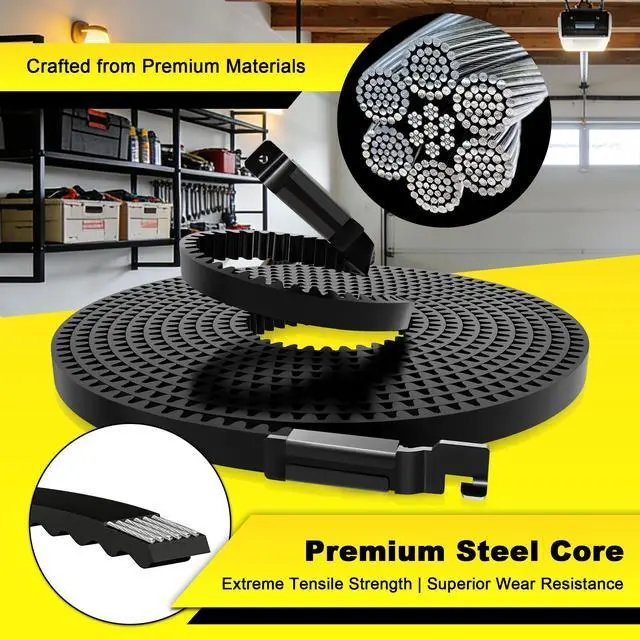Alt view image 5 of 7 - Upgrade 41A5250 41AB050-2 Belt for 7ft High Garage Door, 237" Garage Door Opener Belt Compatible with Chamberlain Craftsman LiftMaster Sentex Whisper Garage Door Opener Models WD822KD 248739 248754