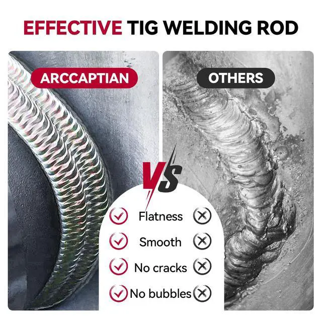 Alt view image 4 of 6 - Stainless Steel TIG Welding Rod ER308L, 1/16" x 16" 5LB | Ideal for 304, 304L, 308 & 308L Stainless Steel with Smooth Beads & Excellent Corrosion Resistance