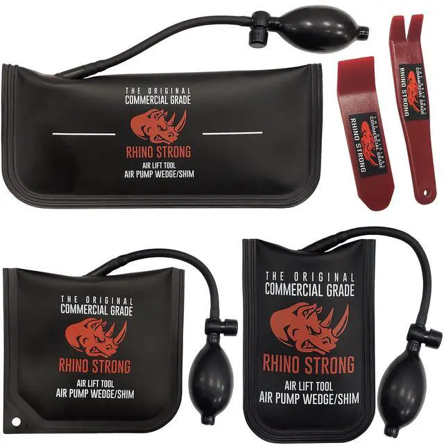 Main image of The Original Commercial Grade Air Wedge Bag Pump Professional Leveling Kit & Alignment Tool Inflatable Shim Bag 3 Piece (Small, Medium, Large). 3 sizes for all of your individual needs