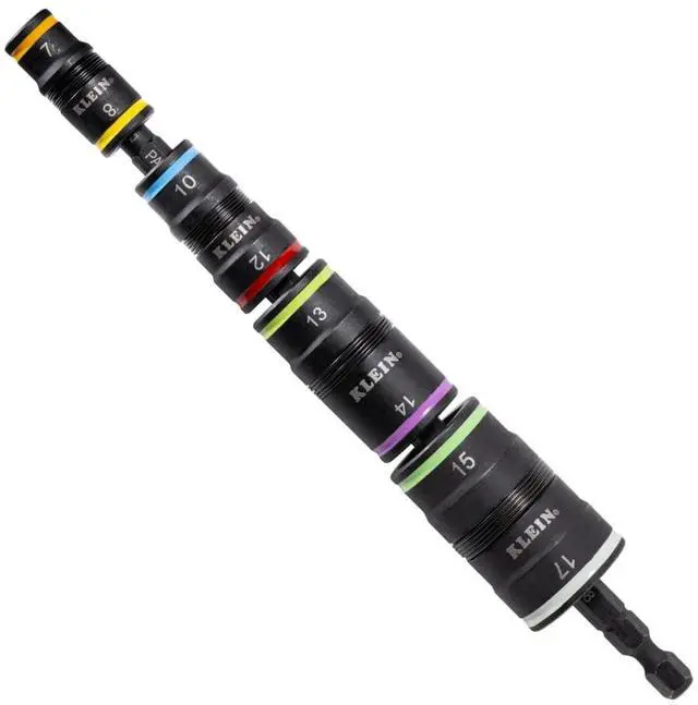 Main image of 32934M Impact Driver, 8-in-1 Metric Socket Set, 4 Flip Sockets with 7, 8, 10, 12, 13, 14, 15 and 17mm Nut Driver Sizes, Impact Rated 6-1/2-Inch Shaft