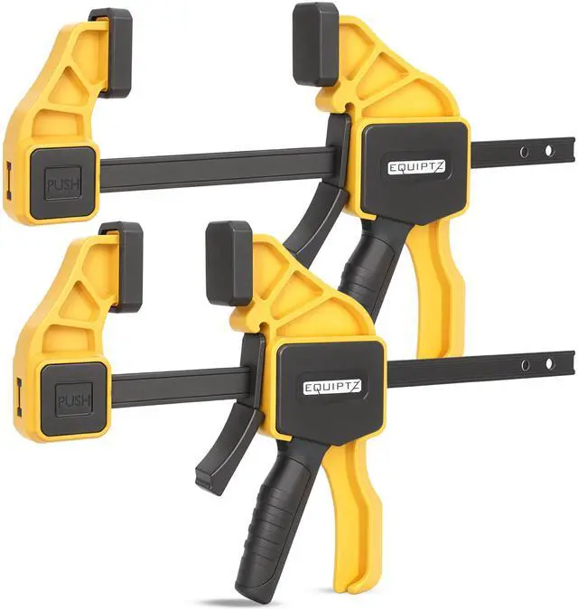 Main image of 12 inch Bar Clamps for Woodworking 2 Pack Quick Grip Clamps Set with 150 lbs Force Wood Clamps for Gluing, Carpentry, DIY, and Metalworking (12 inch Size, 2 Pack)