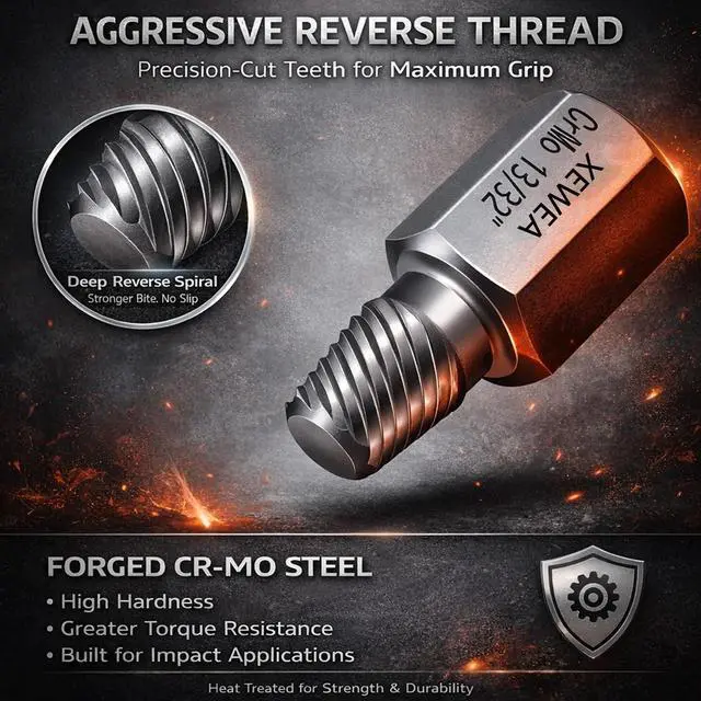 Alt view image 4 of 7 - 25Pcs Screw Bolt Extractor Set, Multi-Spline Easy Out Kit | Hex Head Bolt Remover Tool High-Hardness Cr-Mo Steel EZ Out for Removing Stripped, Broken Rusted Bolts Screws, Studs
