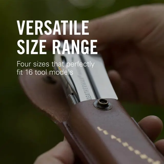 Alt view image 4 of 7 - Heritage Leather Snap Sheath for Multi-Tools, Brown, Medium