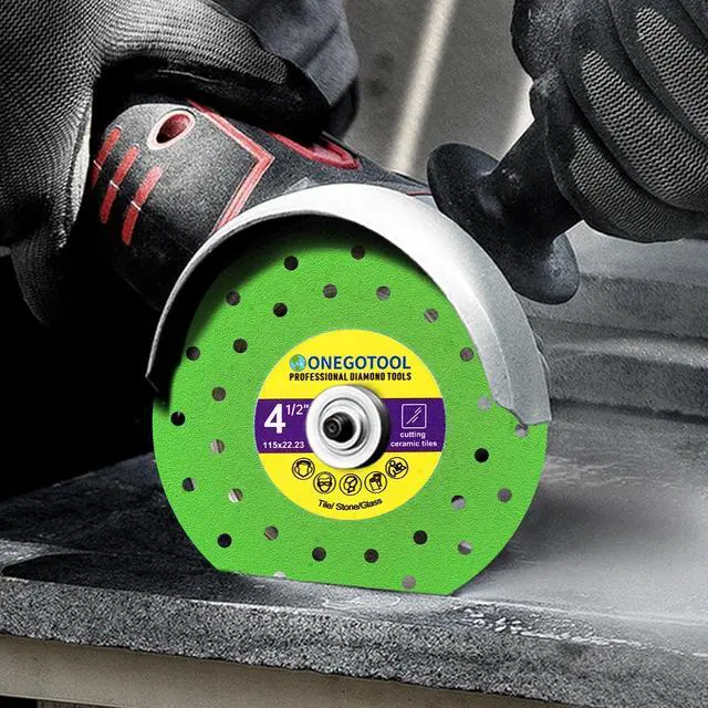 Alt view image 6 of 7 - 4-1/2 inch Tile Cutter Diamond Saw Blade for Angle Grinder Porcelain Ceramic Glass Marble Cutting Tools Grinding disc (3pcs)