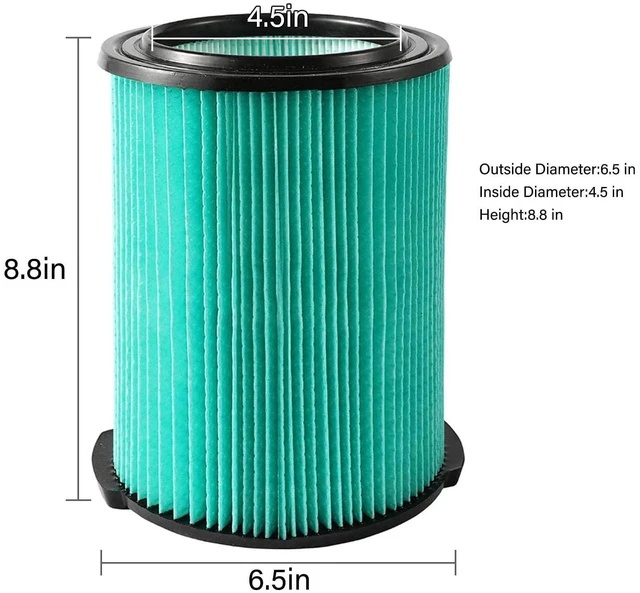 Alt view image 2 of 7 - VF6000 5-Layer Replacement Filters for Ridgid Shop Vac Wet Dry Vacs 2 Pack VF6000 HEPA Filter for Ridgid Shop Vac 5-20 Gallon Vacs WD5500 WD0671 WD6425, for Husky 6-9 Gallon & Craftsman Vacs