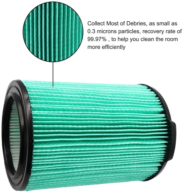 Alt view image 6 of 7 - VF6000 5-Layer Replacement Filters for Ridgid Shop Vac Wet Dry Vacs 2 Pack VF6000 HEPA Filter for Ridgid Shop Vac 5-20 Gallon Vacs WD5500 WD0671 WD6425, for Husky 6-9 Gallon & Craftsman Vacs