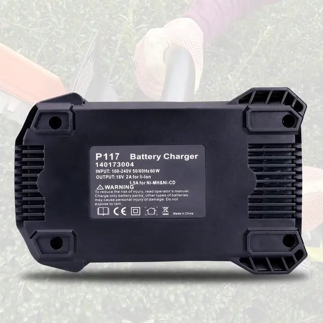 Alt view image 7 of 7 - 18-Volt P117 Rapid Charger Replace for Ryobi 12V-18V Battery One+ Lithium-Ion/NiCad/NiMh Battery P102 P108 P189 P197 P103 P105 P107 P190 P191 PBP002 PBP005