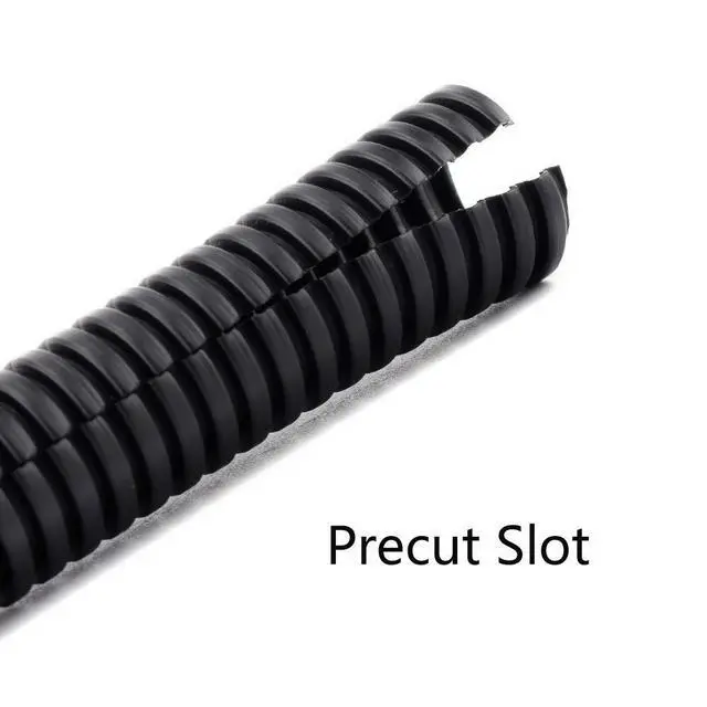 Alt view image 6 of 7 - 100 FT 1/4" Wire Loom Split Tubing Auto Wire Conduit | Flexible Cover