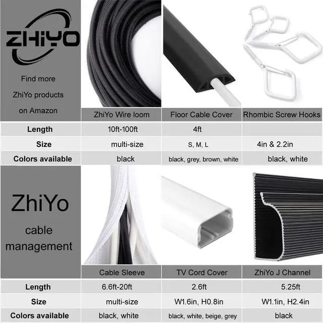 Alt view image 7 of 7 - 100 FT 1/4" Wire Loom Split Tubing Auto Wire Conduit | Flexible Cover