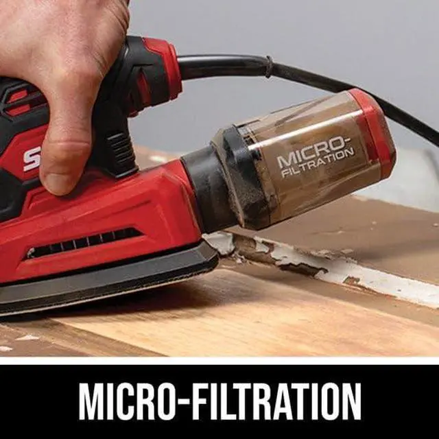 Alt view image 2 of 4 - Corded Detail Sander, Includes 3pcs Sanding Paper and Dust Box - SR250801
