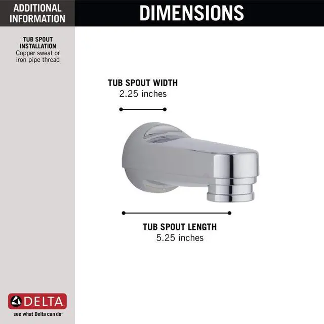 Alt view image 3 of 3 - Faucet RP17453 TUB SPOUT, One Size, Chrome
