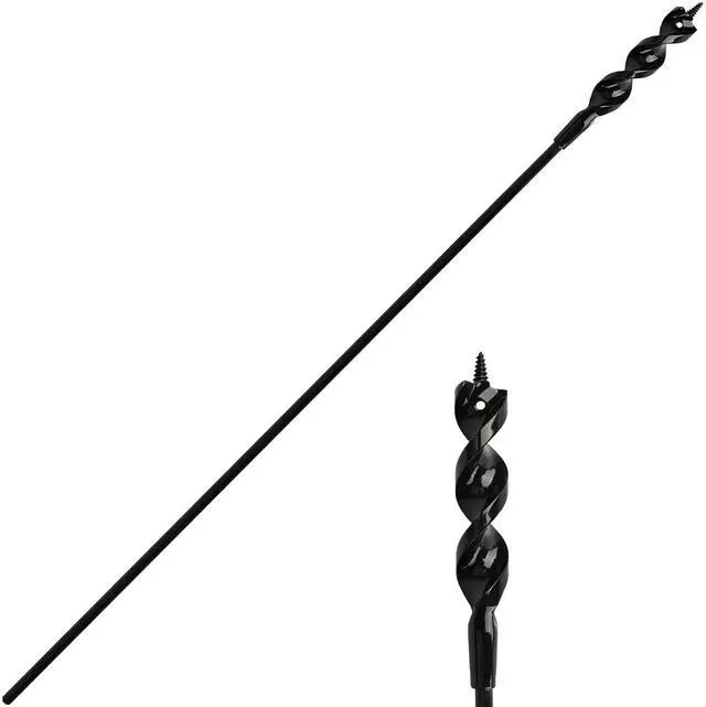 Main image of Flexible Installer Drill Bit for Pulling Wires Through Walls Ceilings and Sidewalks, 54-Inch Long, 3/4-Inch Auger with a Fish Eye Hole and Screw Point, 1/4" 3-Flat Anti-Slip Shank