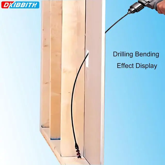 Alt view image 7 of 7 - Flexible Installer Drill Bit for Pulling Wires Through Walls Ceilings and Sidewalks, 54-Inch Long, 3/4-Inch Auger with a Fish Eye Hole and Screw Point, 1/4" 3-Flat Anti-Slip Shank