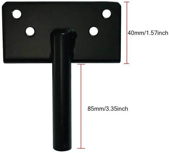 Alt view image 5 of 7 - Self-Locking Gate Latch Heavy-Duty for Wood Gate, Steel Black, 1pcs | Post Mount Automatic, gate locks for outdoor fence| Pool | Garden, Gravity Door Latch with Fasteners Hardware, Padlockable
