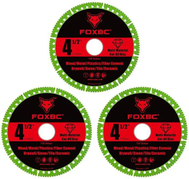 Alt view image 2 of 6 - 4-1/2 Inch Indestructible Multi-Material Cut Off Disc for Angle Grinders, 7/8" Arbor - 3 Pack