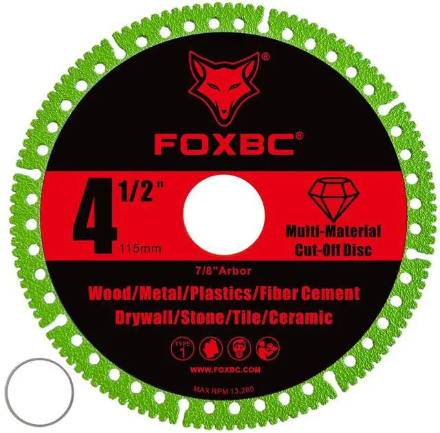 Alt view image 5 of 6 - 4-1/2 Inch Indestructible Multi-Material Cut Off Disc for Angle Grinders, 7/8" Arbor - 3 Pack
