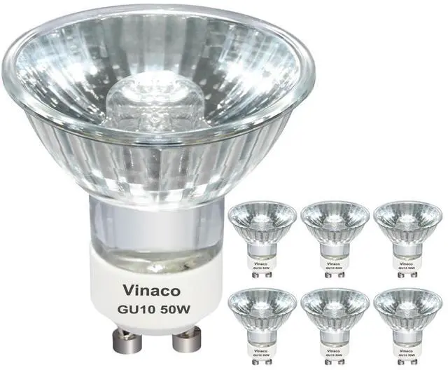 Main image of GU10+C 120V 50W Halogen Bulbs, 6Pack MR16 Dimmable for Candle Warmer | High Heat Output, Even Wax Melt, No-Flicker, Long Lasting, 2800K Warm White, Track, Recessed, Cabinet & Gallery Lights