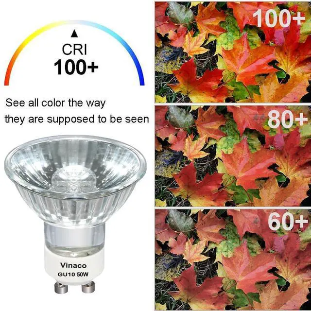 Alt view image 6 of 7 - GU10+C 120V 50W Halogen Bulbs, 6Pack MR16 Dimmable for Candle Warmer | High Heat Output, Even Wax Melt, No-Flicker, Long Lasting, 2800K Warm White, Track, Recessed, Cabinet & Gallery Lights