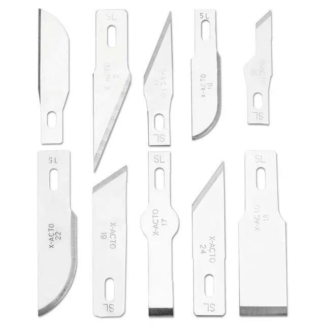Alt view image 4 of 7 - Compression Basic Knife Set, Includes 3 Knives, 13 Blades, Soft Carry Case, 17 Count - Crafting, Art Projects, Cutting Tools