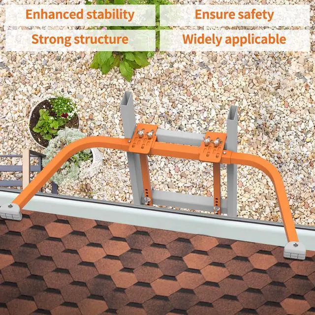 Alt view image 6 of 7 - Ladder Stabilizer,Extension Ladder Stabilizer for Roof Gutter,Roof Ladder Standoff Arms,Extension Ladder Accessory,Gutter Cleaning Tools