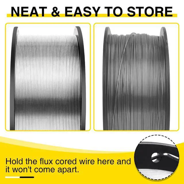 Alt view image 6 of 7 - 4 Pack 035 Flux Core Welding Wire, E71T-GS Mig Welding Wire | Gasless Mild Carbon Steel Mig Welding Wire, 2 Lb Flux Core Wire Compatible with Most Welder