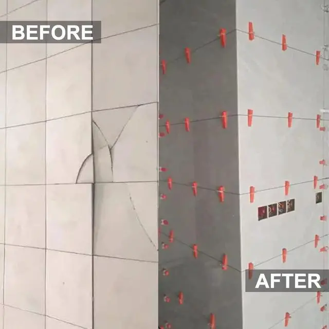 Alt view image 6 of 7 - Tile Leveling System Clips 1/16" Tile Leveler Clips 1.5mm 2000 Pcs DIY Tile Leveler Spacers for Professional Ceramic Tile and Stone Installation