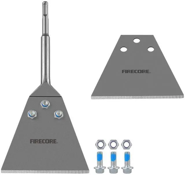 Main image of SDS Plus Floor Scraper Kit, 5 Inch x 11 Inch Tile Removal Tool SDS Plus Chisel Bit Heavy Duty for Rotary Hammer Drill, Thinset Vinyl Scraper Adhesives Remover with Replacement Balde FS22510