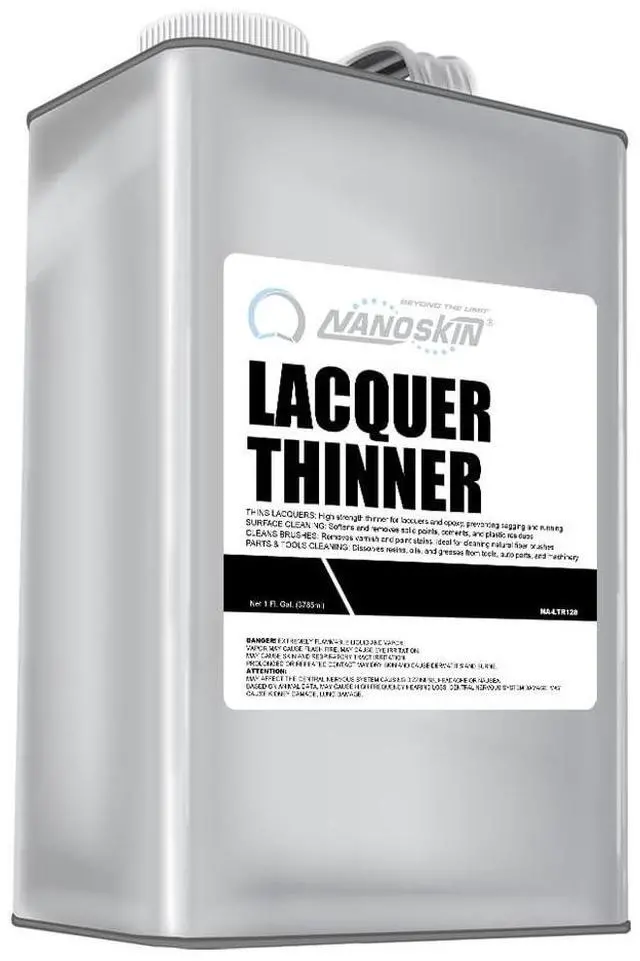 Main image of LACQUER THINNER 1 Gallon - Professional Strength, General Purpose, Medium-Dry Lacquer Thinner | Thins Clear and Pigmented Lacquers and Epoxies | Cleans Sprayers, Tools, Brushes and Equipment