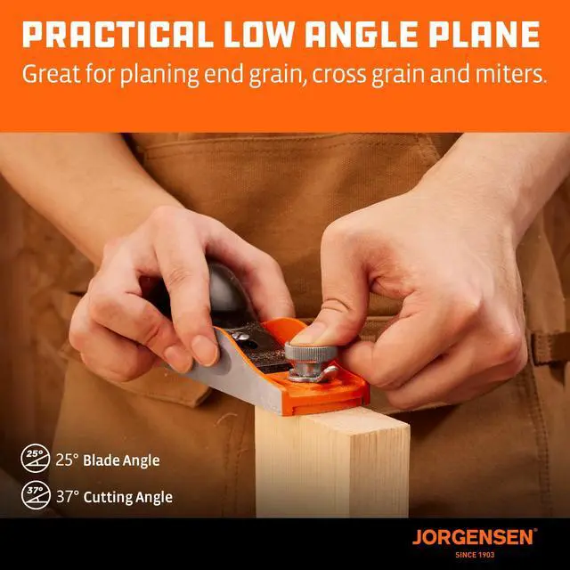 Alt view image 5 of 7 - NO.60-1/2 6-1/4" Wood Planer, Hand Planer for Woodworking | Low Angle Block Plane, Small Hand Plane for Trimming, Wood Planing, Craft - Professional Ductile Iron Body, Adjustable Mouth