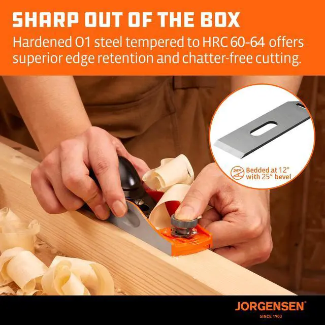 Alt view image 3 of 7 - NO.60-1/2 6-1/4" Wood Planer, Hand Planer for Woodworking | Low Angle Block Plane, Small Hand Plane for Trimming, Wood Planing, Craft - Professional Ductile Iron Body, Adjustable Mouth