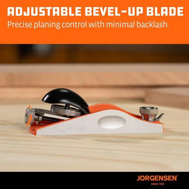 Alt view image 7 of 7 - NO.60-1/2 6-1/4" Wood Planer, Hand Planer for Woodworking | Low Angle Block Plane, Small Hand Plane for Trimming, Wood Planing, Craft - Professional Ductile Iron Body, Adjustable Mouth