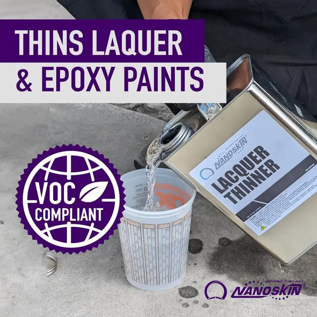 Alt view image 4 of 7 - LACQUER THINNER 1 Gallon - Professional Strength, General Purpose, Medium-Dry Lacquer Thinner | Thins Clear and Pigmented Lacquers and Epoxies | Cleans Sprayers, Tools, Brushes and Equipment