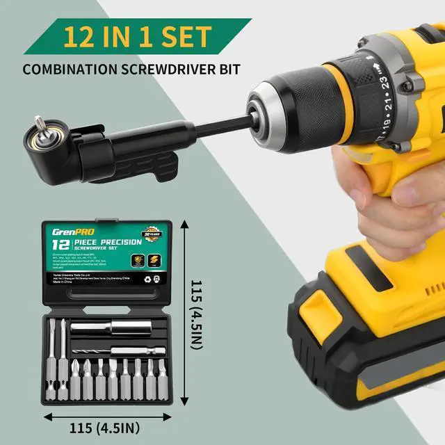 Alt view image 7 of 7 - 19-Piece Flexible Drill Bit Extension Kit, 2 Right Angle Adapters | Two 105° Right Angle Attachments, 3 Rotating Socket Adapters, 12 Screwdriver Bits and a Bendable Extension for Tight Spaces