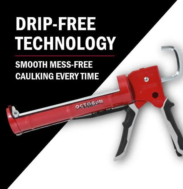 Alt view image 3 of 7 - 930-GTD Drip-Free Smooth Hex Rod Cradle Caulking Gun with Gator Trigger Comfort Grip, 1/10 Gallon Cartridge, 10:1 Thrust Ratio