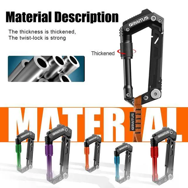 Alt view image 7 of 7 - Carabiner Multitool 8-in-1 EDC Carabiners Pocket Knife for Camping, Black | Gifts for Men, Folding Serrated Knife, Bottle Opener, Rope Cutter, Screwdriver, Ruler, Survival Gear for Hiking Packs Carry
