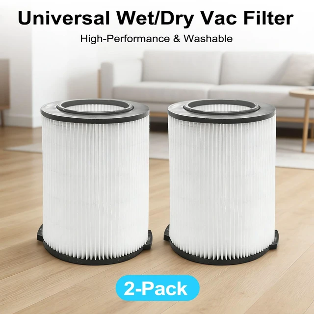 Alt view image 6 of 7 - VF4000 Replacement Filter for Ridgid Shop Vac Filter 2-Pack 72947 Standard Filter, Compatible with Ridgid 5-20 Gallon Wet Dry Vacuums, Husky 6-9 Gallon Vacs & Craftsman Vacs