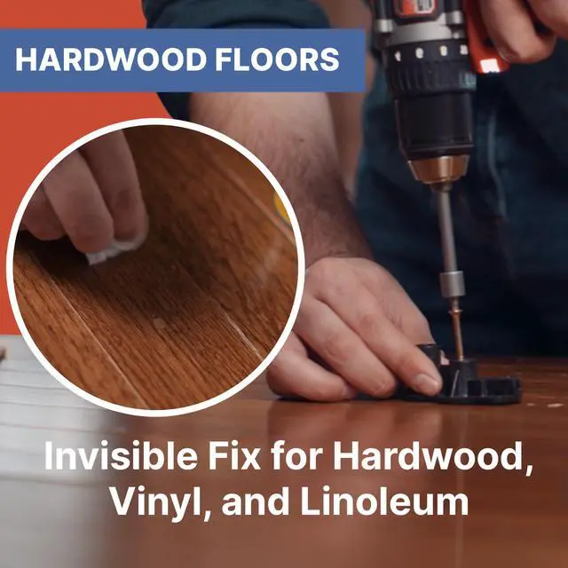 Alt view image 5 of 7 - Squeaky Floor Repair Kit for Hardwood, Carpet, Vinyl & Linoleum Complete Floor Squeak Repair Kit Includes Joist Finder Drill Bits, Tripod Fixture and 50 Counter-snap Screws