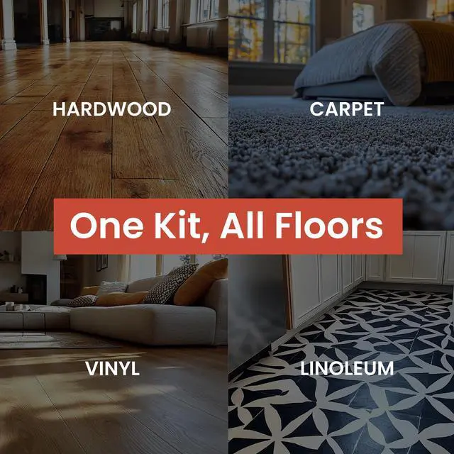 Alt view image 6 of 7 - Squeaky Floor Repair Kit for Hardwood, Carpet, Vinyl & Linoleum Complete Floor Squeak Repair Kit Includes Joist Finder Drill Bits, Tripod Fixture and 50 Counter-snap Screws