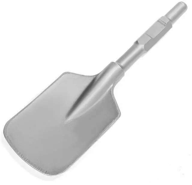 Main image of Clay Spade Jack Hammer Bit 1-1/8" Hex Asphalt Scoop Shovel Head Demolition Construction Concrete Breaker Punch for Gardening, Landscaping, Concrete, Bricks, and Sand