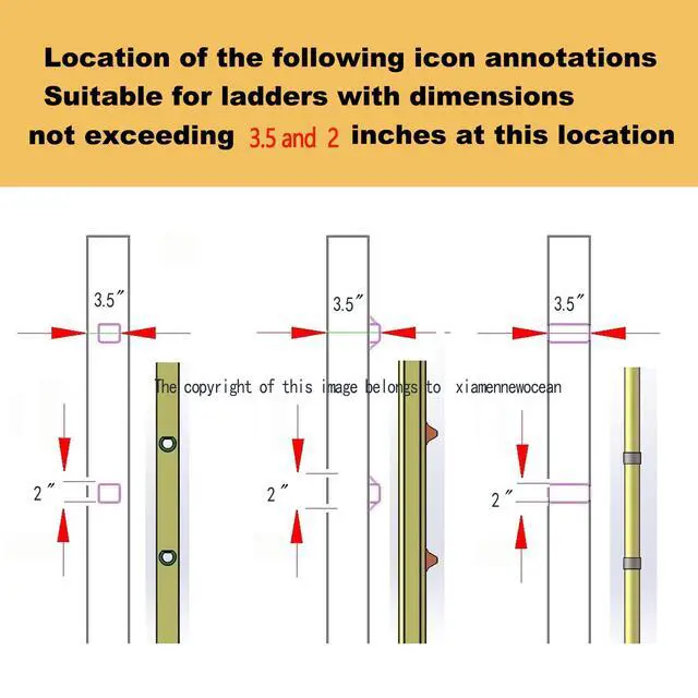 Alt view image 4 of 7 - Ladder Stabilizer,Heavy Duty Aluminum Extended Ladder Accessory for Roof Gutter Guard Cleaning Tools,Ladder Stand-Off Wing Span/Wall Ladder Hooks with Non-Slip Rubber Bottom pad.(Patent)