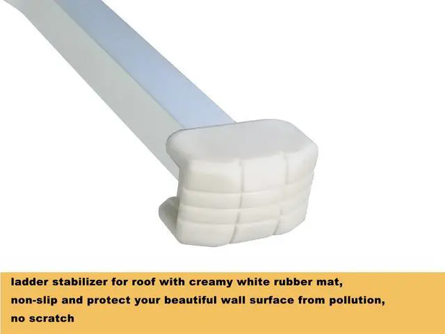 Alt view image 5 of 7 - Ladder Stabilizer,Heavy Duty Aluminum Extended Ladder Accessory for Roof Gutter Guard Cleaning Tools,Ladder Stand-Off Wing Span/Wall Ladder Hooks with Non-Slip Rubber Bottom pad.(Patent)