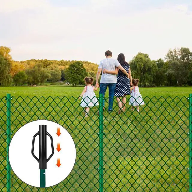 Alt view image 6 of 7 - Fence Post Driver T Post Driver with Handle Metal Pounder Rammer for U Channel Wooden Fence 8LB