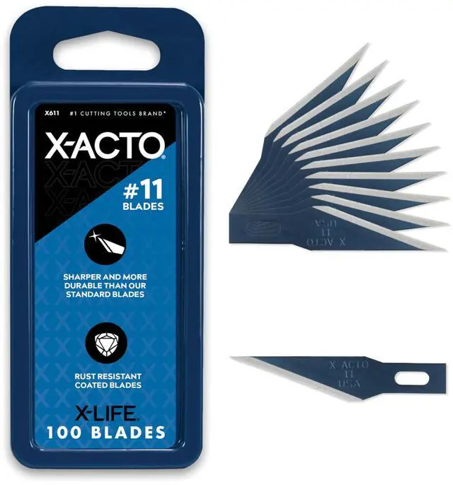 Main image of Knife Blades, # 11 Blades, Classic Fine Point, Pack Of 100 - Sharp, Durable, For Cutting and Trimming