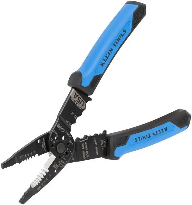 Main image of 1025 Long Nose Multi-Purpose Wire Stripper, Made in USA Professional Electrician Tools, Crimping Tool, Cable Stripper for 10-20 AWG Solid, 12-22 AWG Stranded Wire