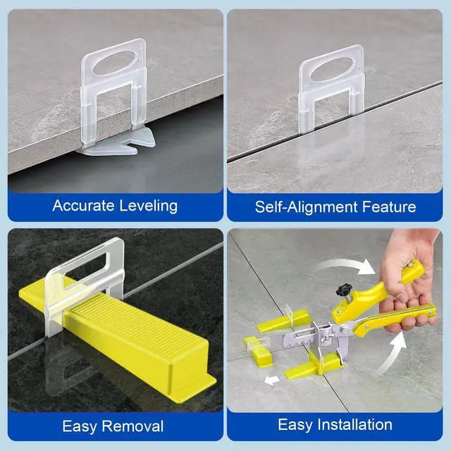 Alt view image 5 of 7 - Tile Spacers 2400 Pcs Tile Clips, Tile Leveling System Clips 1/16 Inch | Tile Leveling Clips for Floor Wall Installation, Ceramic Porcelain Tiles and Stone Installation, Help Correct Tile Bowing