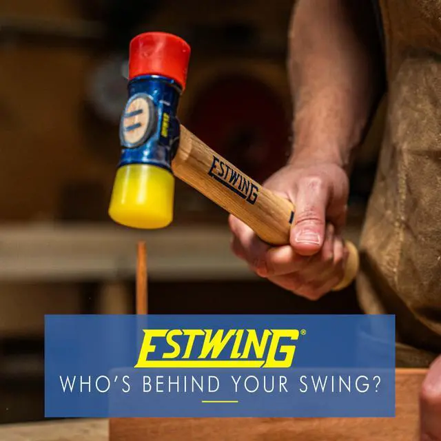 Alt view image 6 of 6 - 12 oz Rubber Mallet, Forged Steel Hammer, Built for Durability | Made in USA, Triple Wedge Construction, Built For The Pro, Multi-Use Mallet, Genuine Hickory Handle