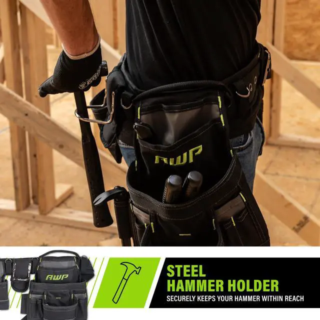 Alt view image 4 of 5 - Tool Belt Tool Rig, Durable Premium Utility Belt Organizer for Men & Women, Utility Work, Electrician, Mechanic