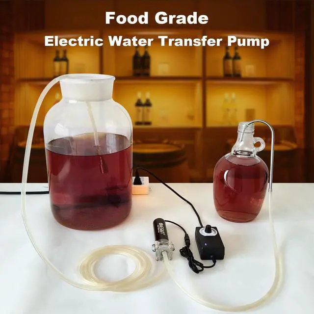 Alt view image 3 of 7 - Food Grade Electric Water Transfer Pump Siphon 110V 2LPM Adjustable Flow | Small Self-Priming Low-Noise Water Pump Kit 110-240V, Homebrew/Wine/Beer/Kombucha, Ice/Coffee/Water cooling, Cooking/Aquarium