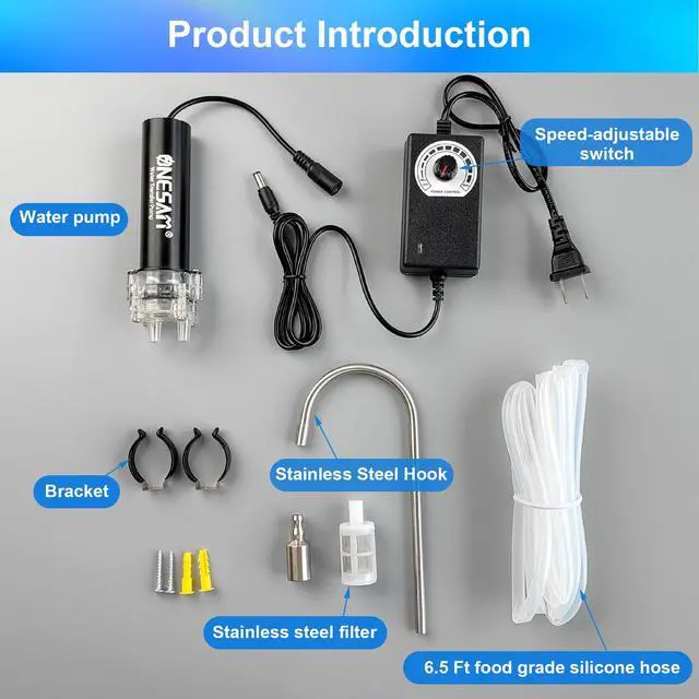 Alt view image 5 of 7 - Food Grade Electric Water Transfer Pump Siphon 110V 2LPM Adjustable Flow | Small Self-Priming Low-Noise Water Pump Kit 110-240V, Homebrew/Wine/Beer/Kombucha, Ice/Coffee/Water cooling, Cooking/Aquarium